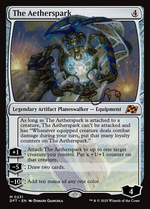 The Aetherspark - FOIL ★ Aetherdrift DFT 0231 M (2025) - Donato Giancola