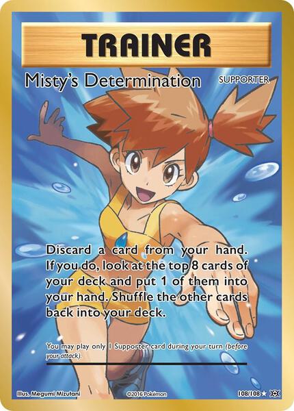 Misty's Determination (Full Art) - FOIL ★ XY - Evolutions 108/108