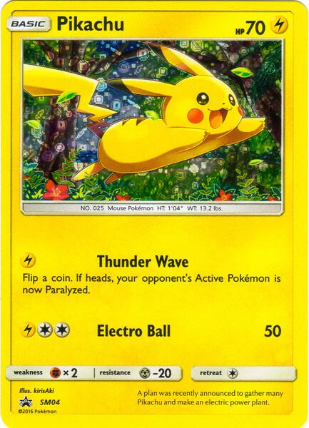 Pikachu - SM04 (General Mills) - FOIL ★ Miscellaneous Cards & Products SM04