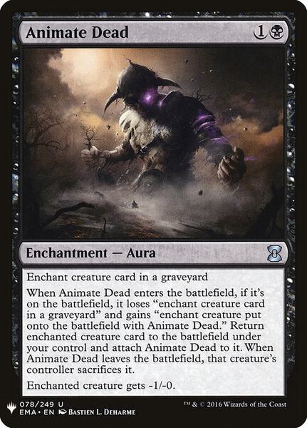 Animate Dead - The List Reprints 78