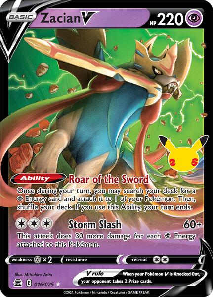 Zacian V - FOIL ★ Celebrations 016/025