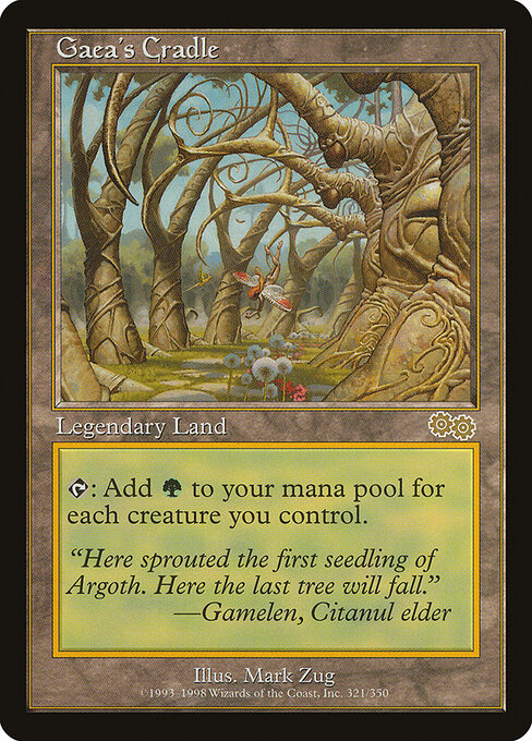 Gaea's Cradle - Urza's Saga 321/350 (1998; Mark Zug)
