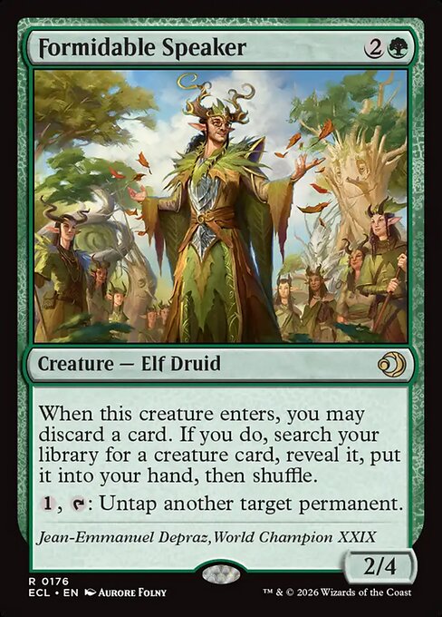 Formidable Speaker - ECL 0176 (R, World Champion XXIX card, (c)2026)