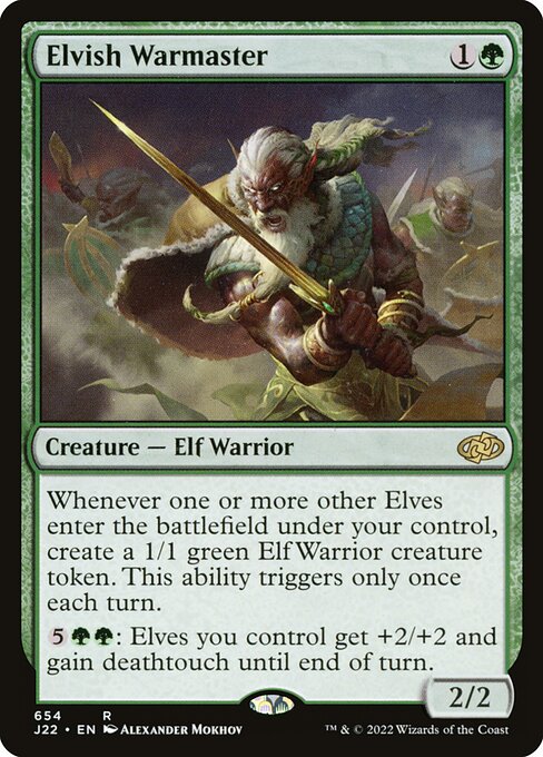 Elvish Warmaster - Jumpstart 2022 J22 654 anime art (2022)
