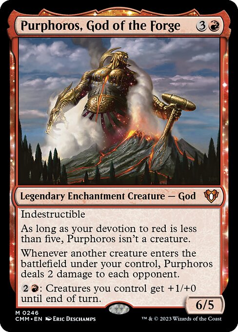 Purphoros, God of the Forge - CMM 0246 (Commander Masters) M, (c) 2023