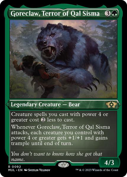 Goreclaw, Terror of Qal Sisma (Foil Etched) - FOIL ★ March of the Machine: Multiverse Legends 92