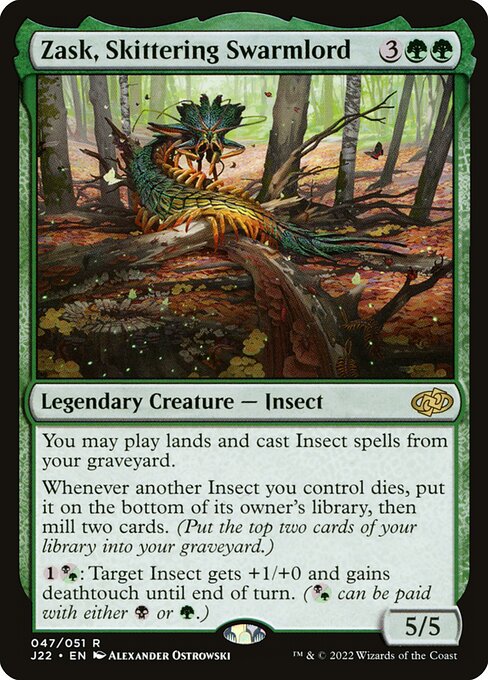 Zask, Skittering Swarmlord - Jumpstart 2022 J22 47 (2022; QA: 647 is a different card)