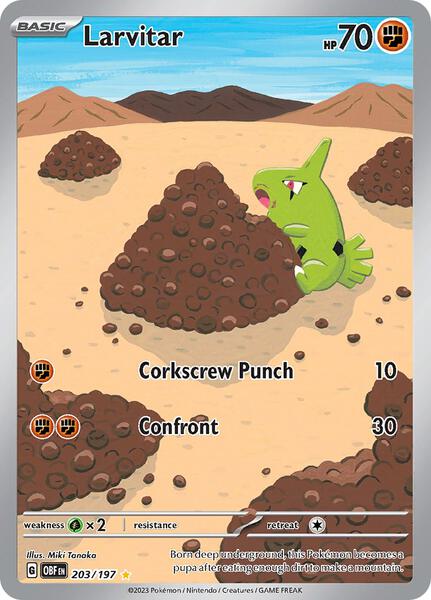 Larvitar - 203/197 - FOIL ★ SV03: Obsidian Flames 203/197