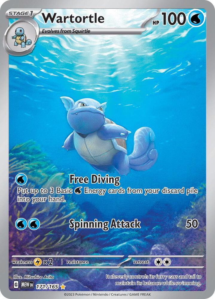 Wartortle - 171/165 — MEW (Lightly Played)