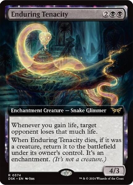 Enduring Tenacity (Extended Art) - FOIL ★ Duskmourn: House of Horror 374 (JP)