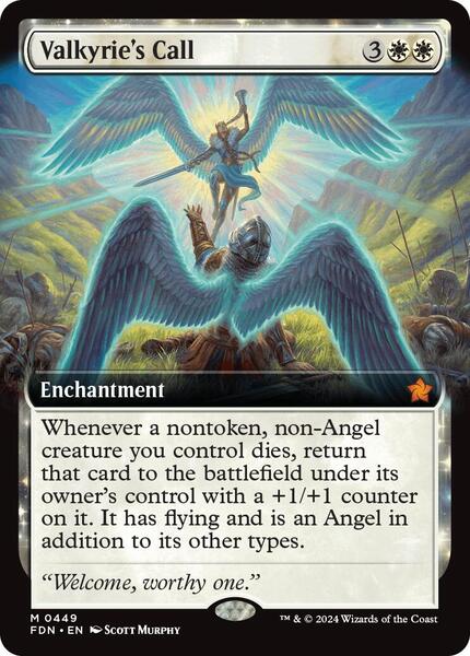 Valkyrie's Call (Extended Art) - FOIL ★ Foundations 449
