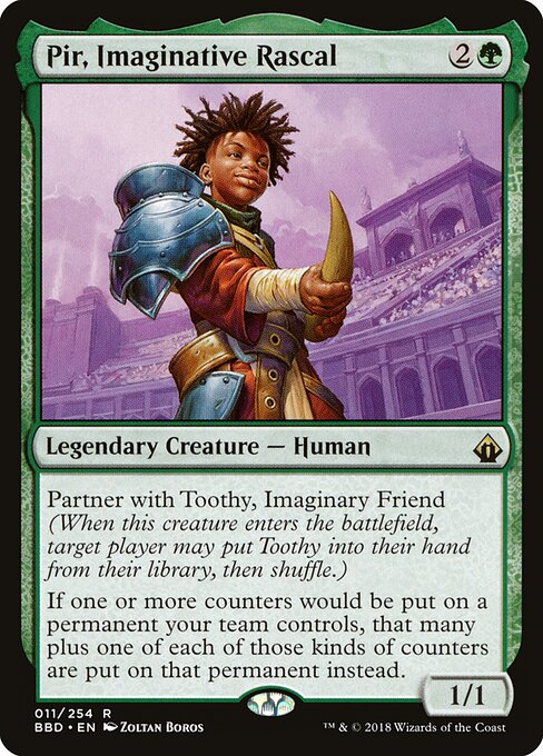 Pir, Imaginative Rascal - Battlebond BBD 011/254 R (2018; Zoltan Boros art)