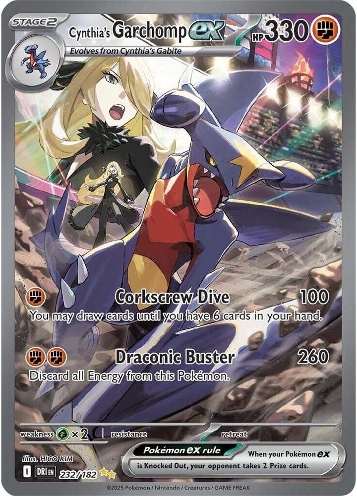 Cynthia's Garchomp ex - SV10: Destined Rivals 232/182