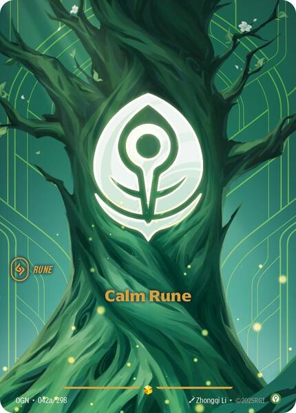 Calm Rune (Alternate Art) - FOIL ★ Origins 042a/298
