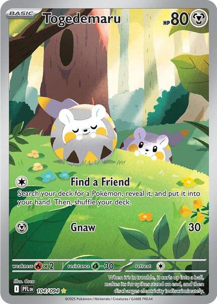 Togedemaru - 104/094 - FOIL ★ ME02: Phantasmal Flames 104/094