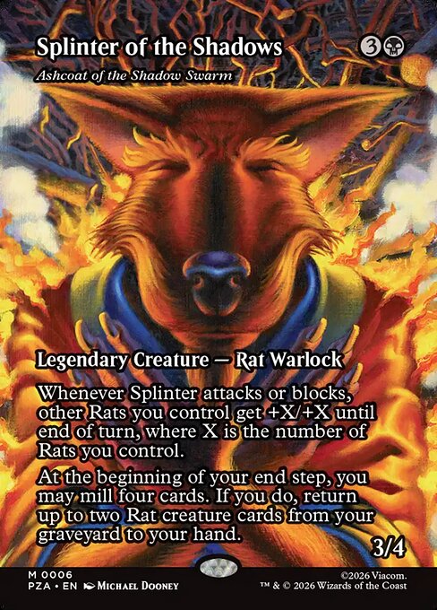Splinter of the Shadows (second printed line reads: Ashcoat of the Shadow Swarm) - Teenage Mutant Ninja Turtles Source Material #6 - Splinter of the Shadows // Ashcoat of the Shadow Swarm (Borderless)