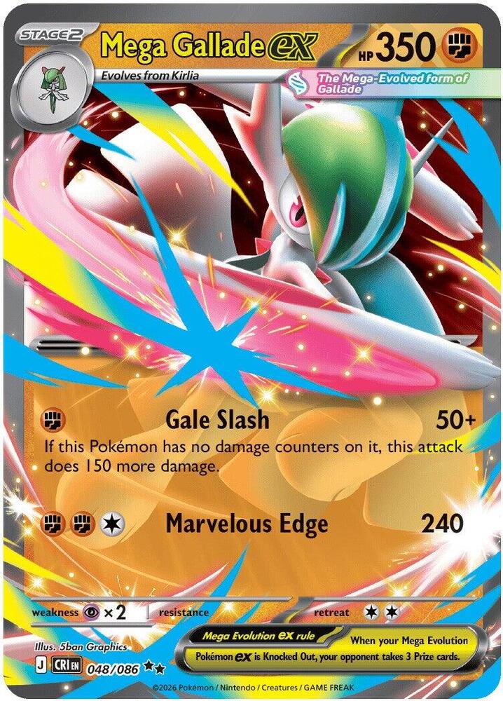 Mega Gallade ex — CRI (Lightly Played)