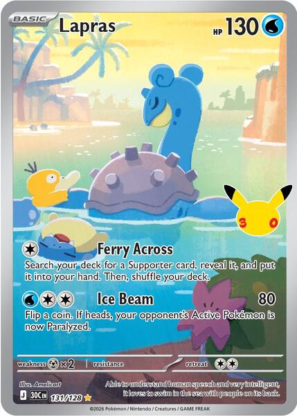 Lapras - 131/128 - FOIL ★ ME: 30th Celebration 131/128