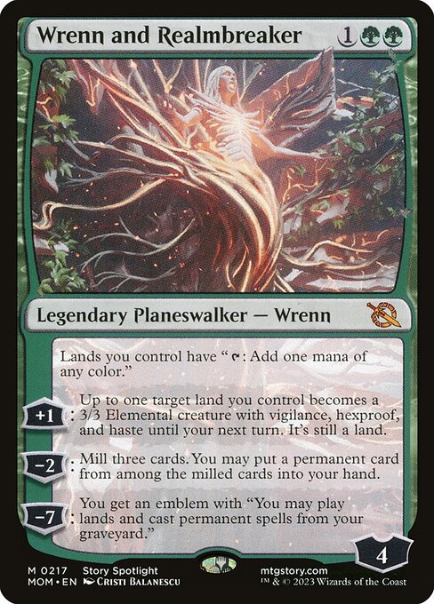 Wrenn and Realmbreaker - March of the Machine MOM M 0217 (2023; Cristi Balanescu art)