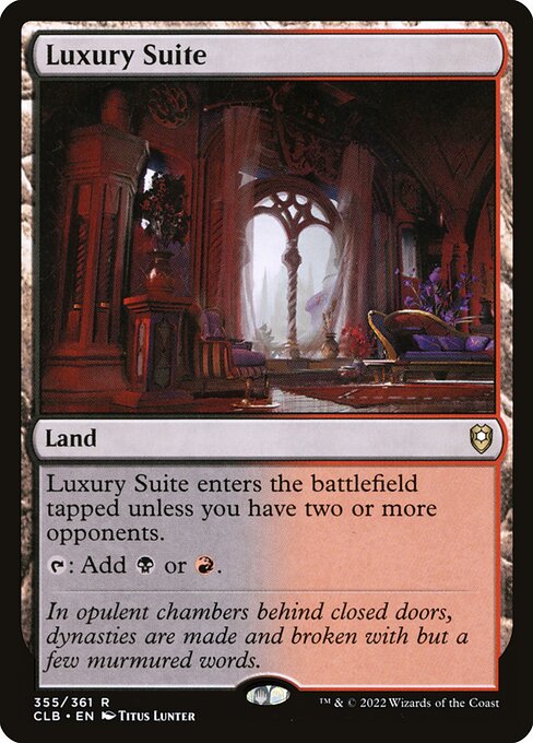 Luxury Suite - Commander Legends: Battle for Baldur's Gate CLB 355/361 R (2022; Titus Lunter)