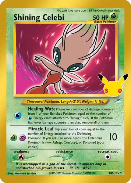 Shining Celebi - FOIL ★ ME: 30th Celebration Classic Collection 106/105