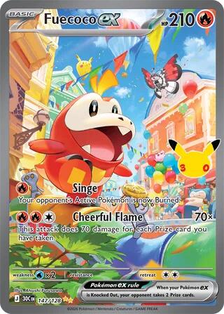 Fuecoco ex - 147/128 - FOIL ★ ME: 30th Celebration 147/128
