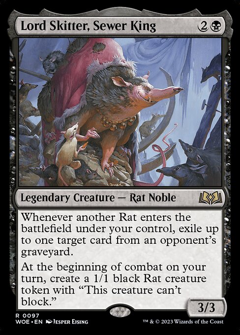 Lord Skitter, Sewer King - FOIL ★ Wilds of Eldraine WOE 0097 R (2023; Jesper Ejsing art)