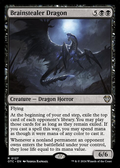Brainstealer Dragon - OTC 0127 R (Outlaws of Thunder Junction Commander)