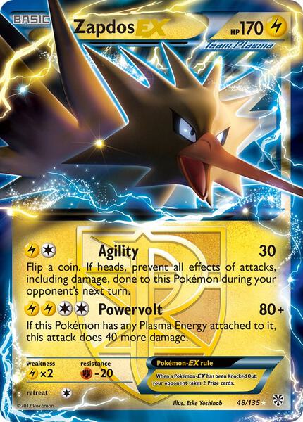 Zapdos EX (Team Plasma) - FOIL ★ Plasma Storm 48/135