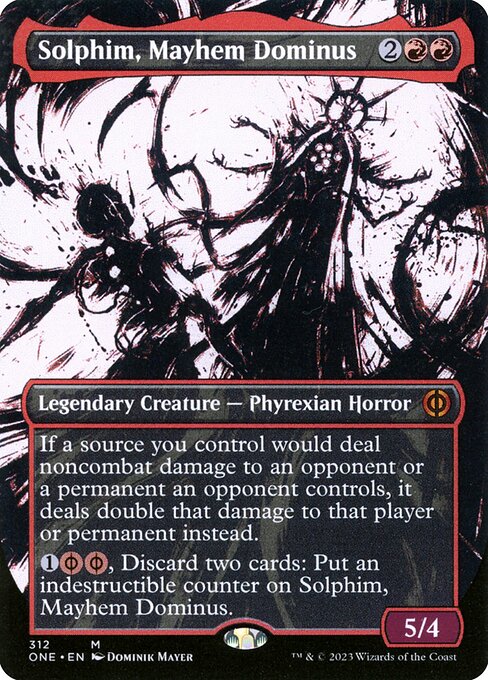 Solphim, Mayhem Dominus - Phyrexia: All Will Be One ONE 312 M (2023; Dominik Mayer)