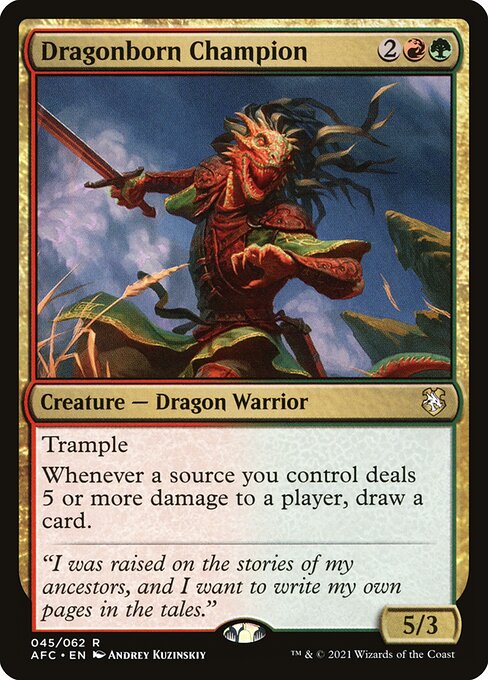 Dragonborn Champion - AFC 045/062 R (Forgotten Realms Commander, 2021)