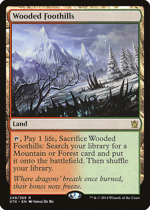 Wooded Foothills - Khans of Tarkir KTK 249/269 R (2014; Jonas De Ro)