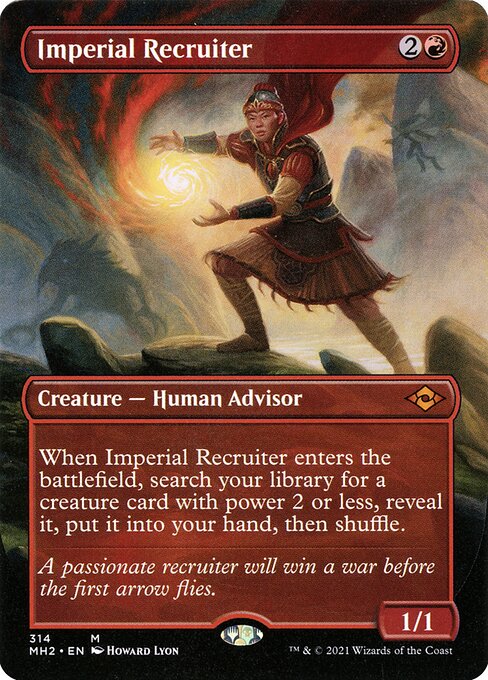 Imperial Recruiter - MH2 314 (Modern Horizons 2) M, borderless showcase frame