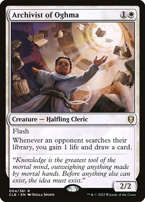 Archivist of Oghma - Commander Legends: Battle for Baldur's Gate CLB 004/361 R (2022; Stella Spente)