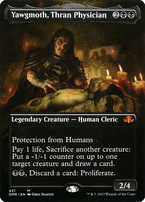 Yawgmoth, Thran Physician - Dominaria Remastered DMR 431 borderless showcase (2023)