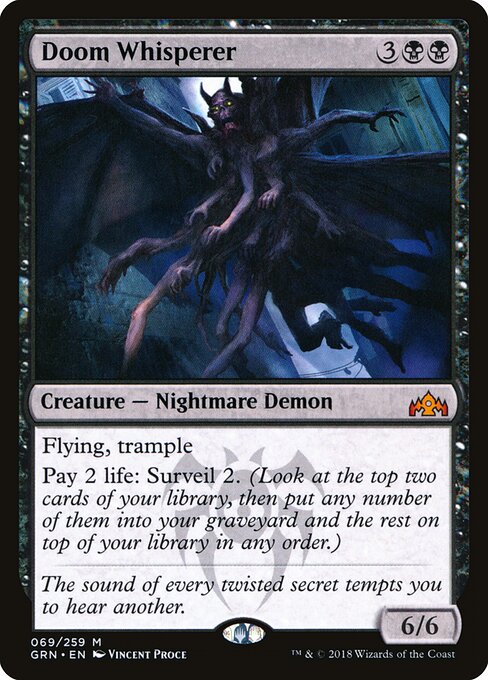 Doom Whisperer - Guilds of Ravnica GRN 069/259 M (2018; Vincent Proce art)
