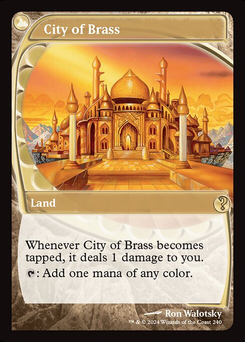 City of Brass - Mystery Booster 2 MB2 240 future frame (2024; Ron Walotsky; NOTE: foil copy would be $123 - owner confirm nonfoil)