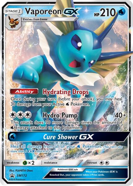 Vaporeon GX - SM172 - FOIL ★ SM Promos SM172