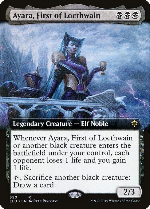 Ayara, First of Locthwain - FOIL ★ ELD 350 R (extended art)