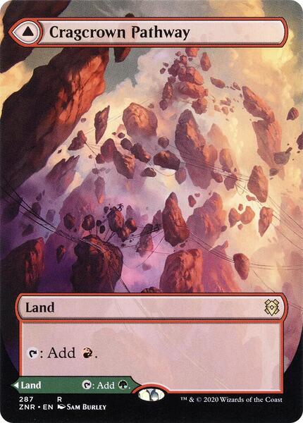 Cragcrown Pathway (Borderless) - Zendikar Rising 287