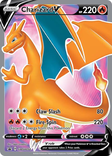 Charizard V - SWSH050 - FOIL ★ SWSH: Sword & Shield Promo Cards SWSH050