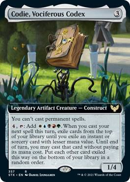 Codie, Vociferous Codex (Extended Art) - FOIL ★ Strixhaven: School of Mages 357