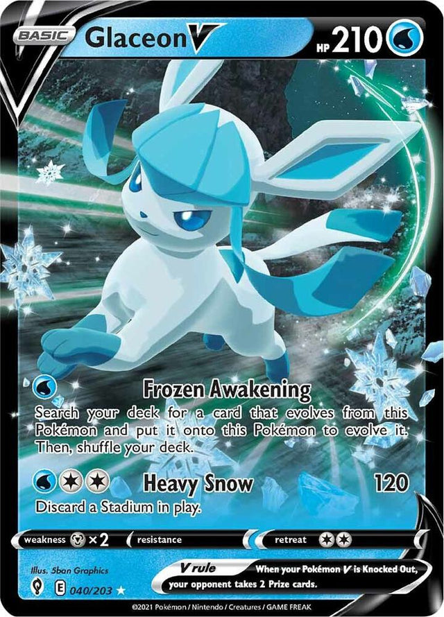 Glaceon V — SWSH07 (Lightly Played)