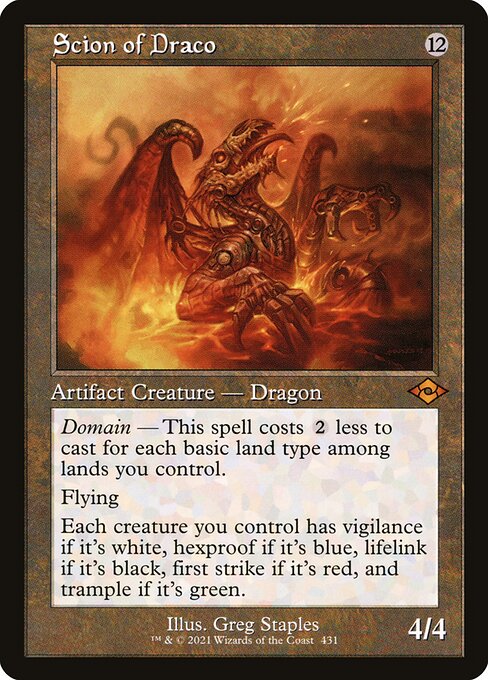 Scion of Draco - FOIL ★ Modern Horizons 2 MH2 431 retro frame (foil-etched range)