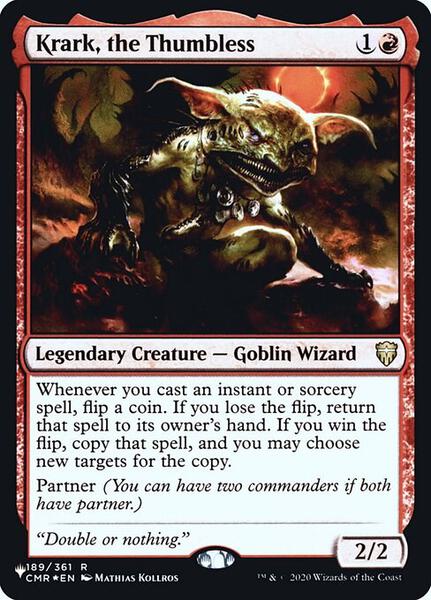 Krark, the Thumbless - FOIL ★ The List Reprints 189