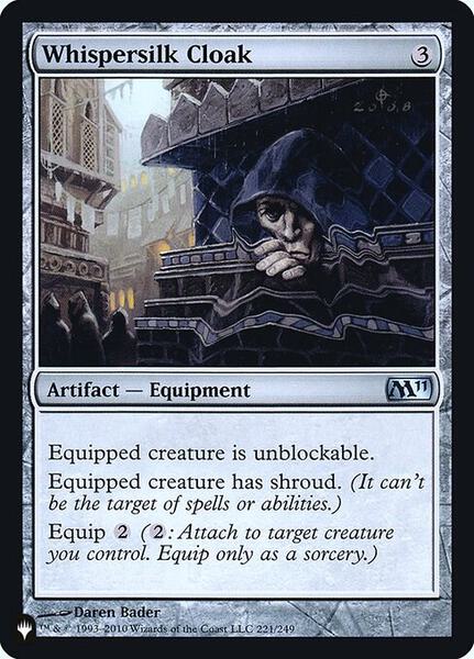 Whispersilk Cloak (M11) - FOIL ★ The List Reprints 221