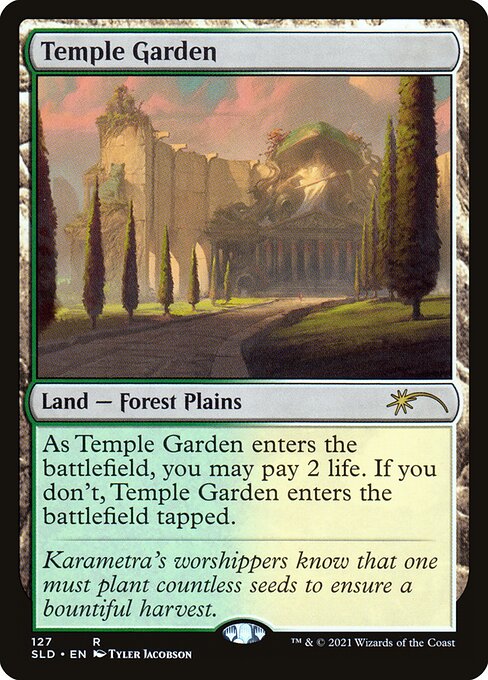 Temple Garden - Secret Lair SLD 127 R (2021; Tyler Jacobson)