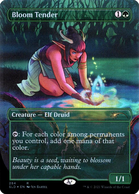 Bloom Tender - FOIL ★ SLD 284 (R, Secret Lair borderless, star in collector line)