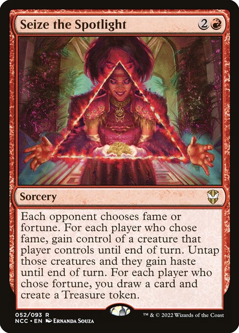 Seize the Spotlight - New Capenna Commander NCC 52 (052/093 as printed, gold winged symbol)