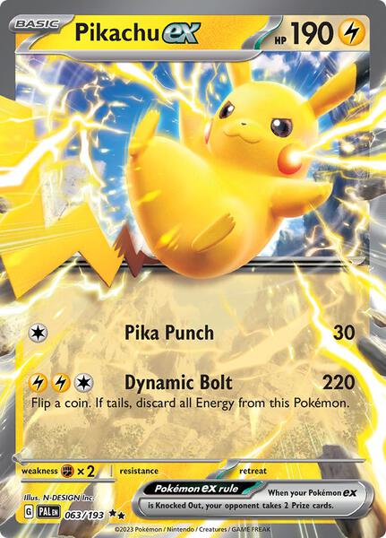 Pikachu ex - FOIL ★ SV02: Paldea Evolved 063/193